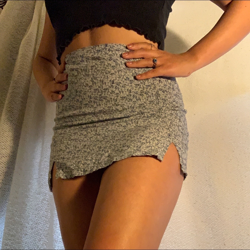 John galt skirt and oval red glasses